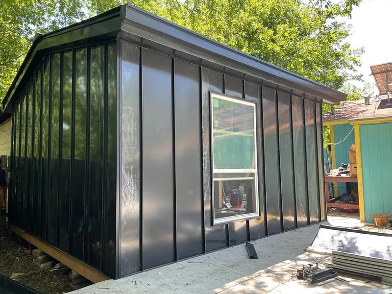 Black standing seam metal wall panels for Metal Roof Installation in Menomonee Falls